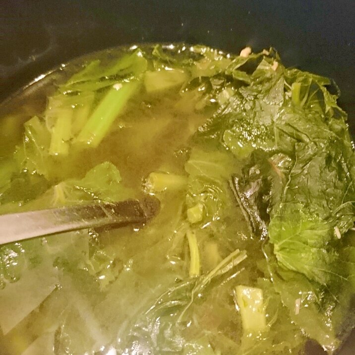 かぶの葉っぱのスープ